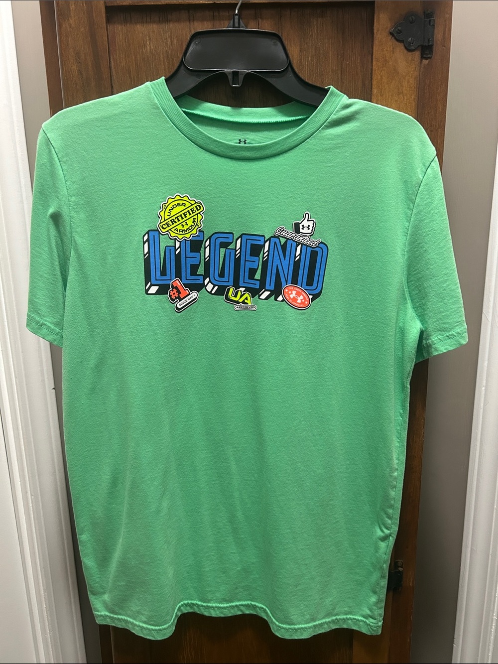 Under Armour Youth XL Green Graphic 'Legend' Short Sleeve Tee